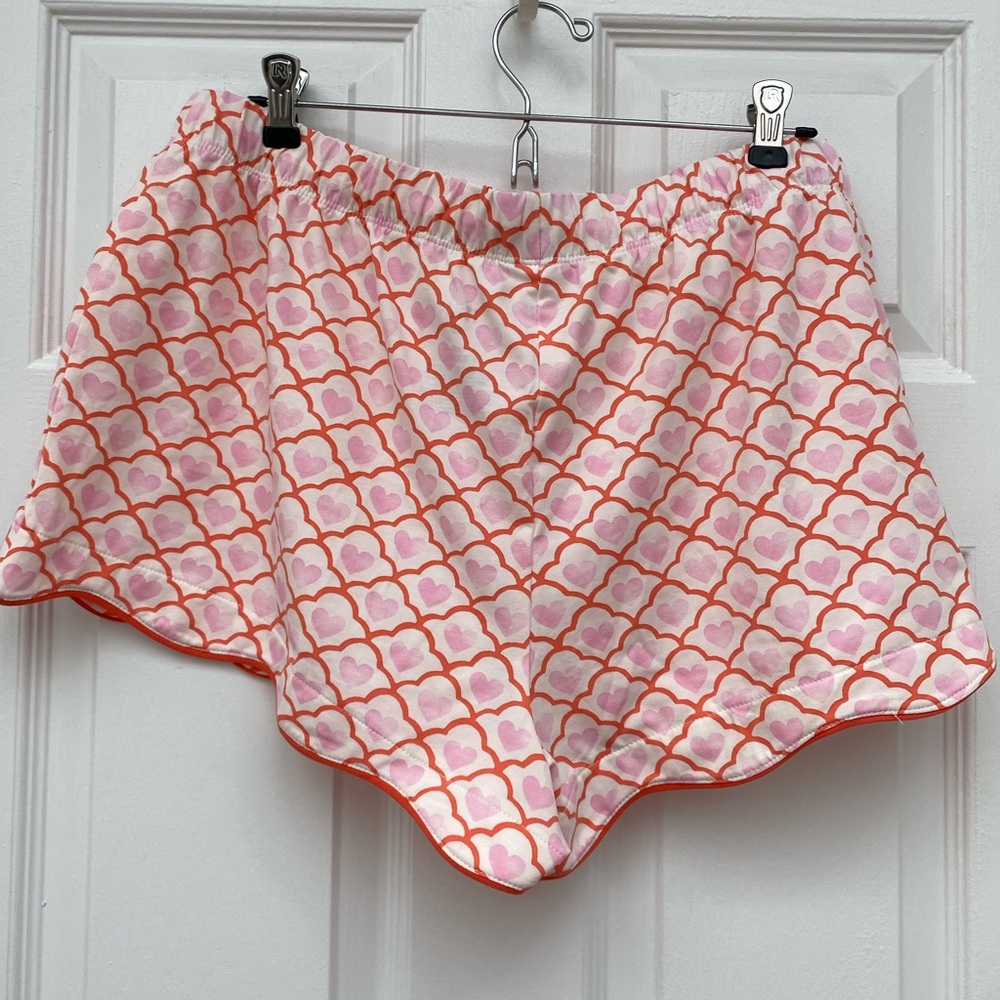 Roller Rabbit x Target Geo Hearts Pink & Orange Shorts PJ Set - L. NWT - Picture 12 of 13